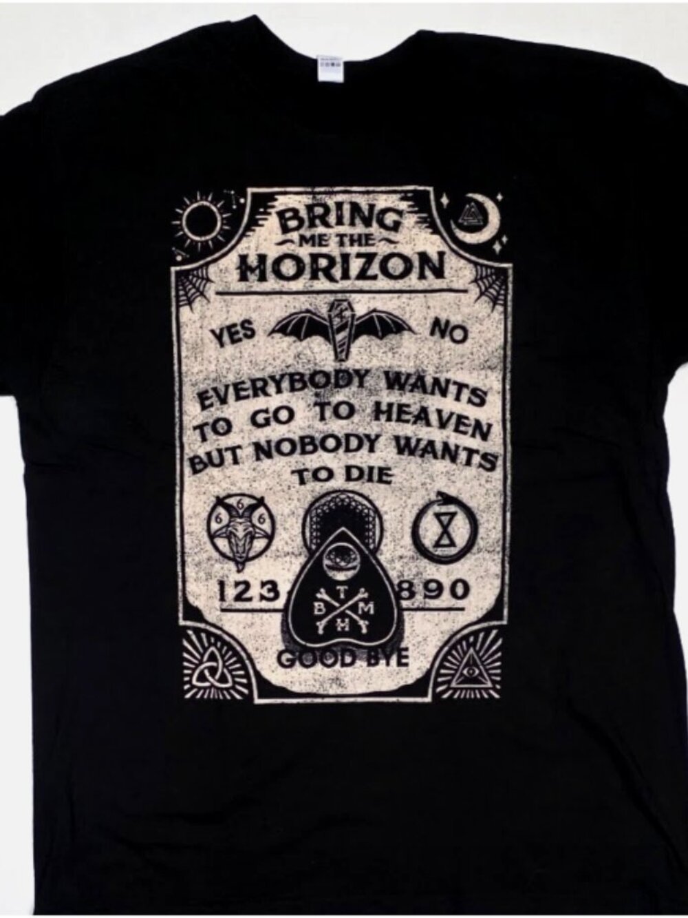 RARE Bring Me the Horizon Ouija Board Deathcore Metal Men's Tee Black M